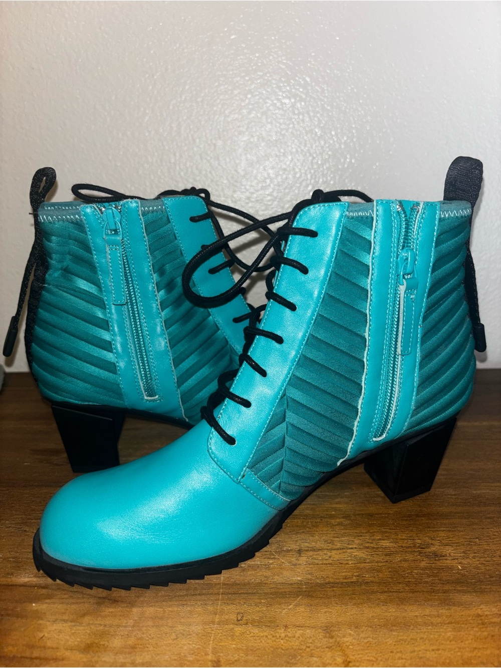 United nude Teal Lace-Up Ankle Boots for Women - Picture 4 of 7